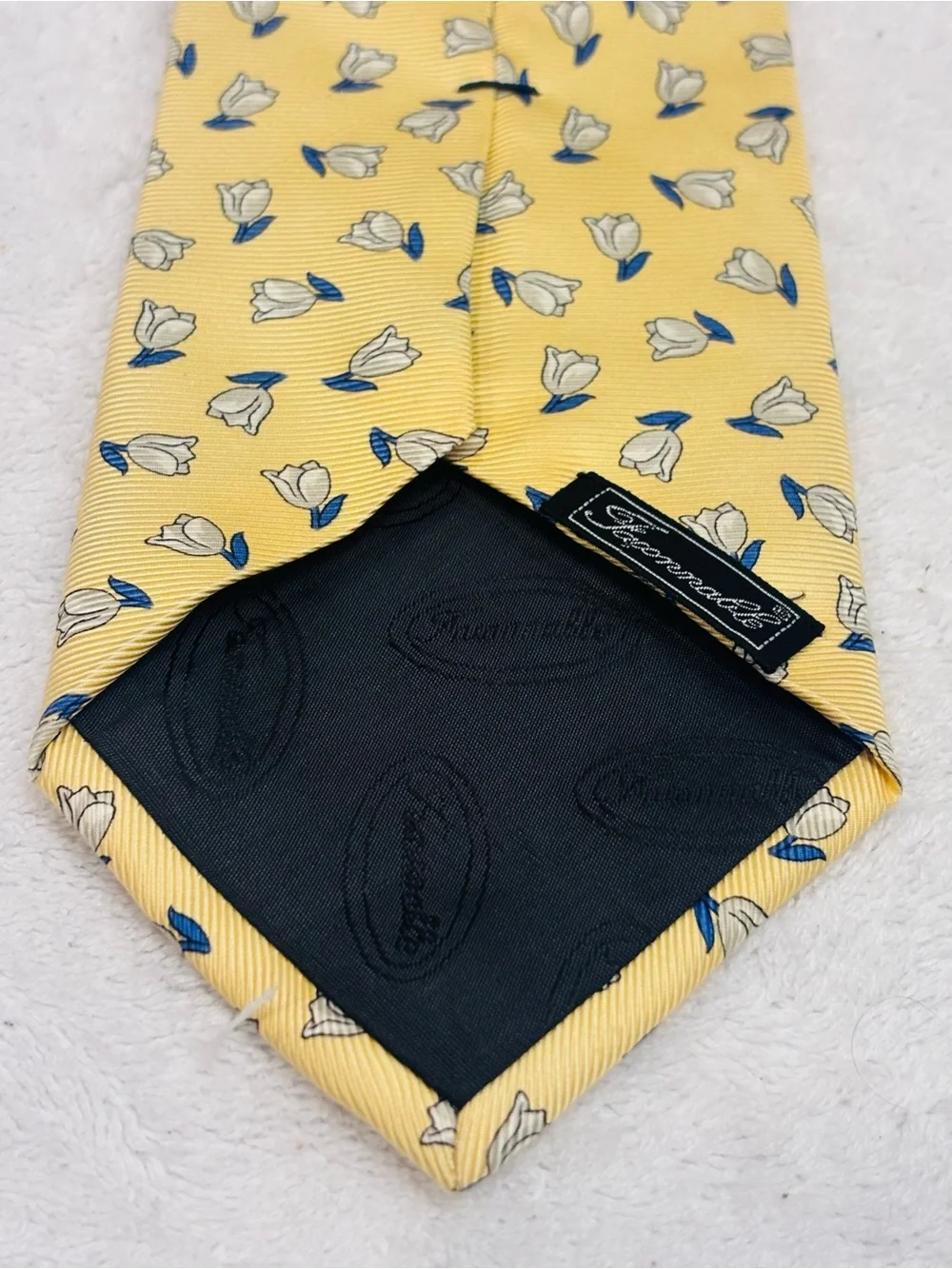 Brand New High Quality French Tie By Faconnable - Tie with Is 4 Inches